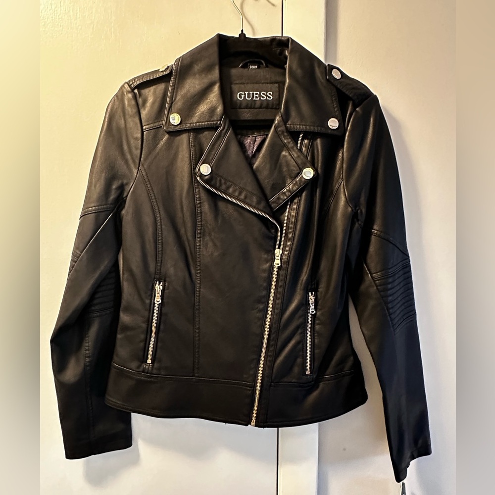 GUESS Black Leather Jacket